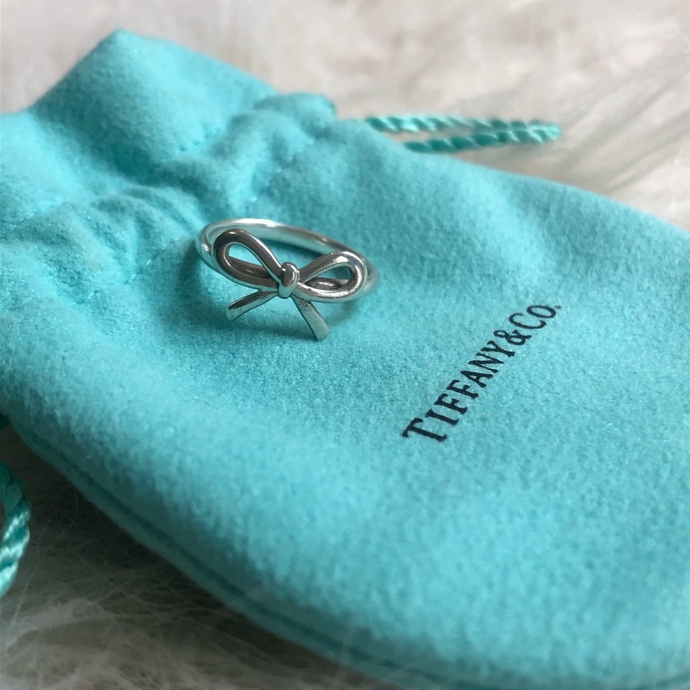 Tiffany sterling silver bow ring